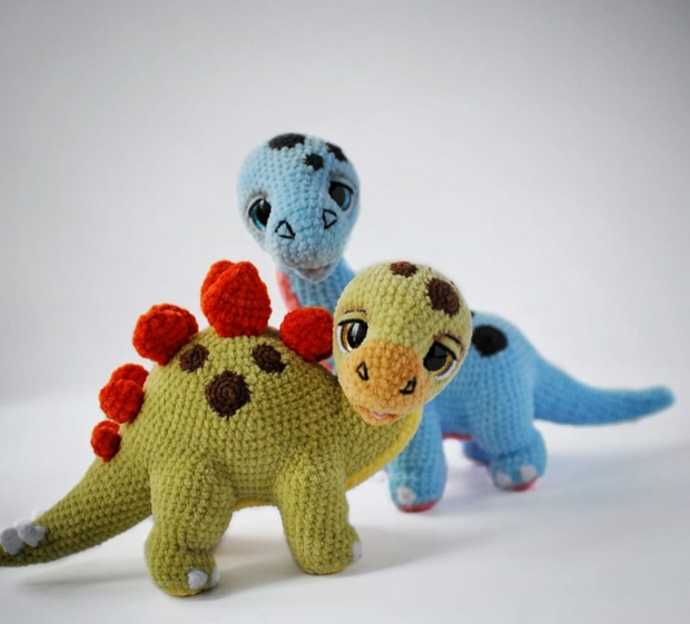 Set 5 in 1, dinosaur crochet pattern, crochet animal, crochet amigurumi, dinosaur toy - crochetpattern