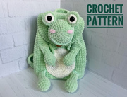 Frog Plush Backpack - crochetpattern