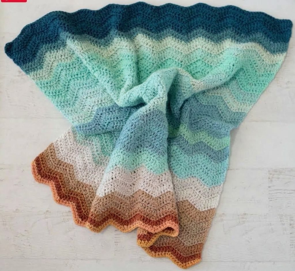Crochet Ripple Baby Blanket
