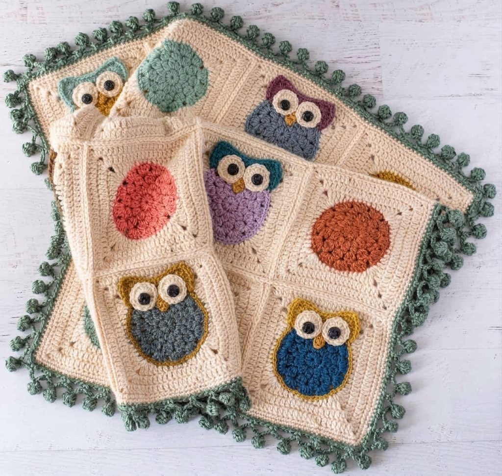 Crochet Owl Blanket