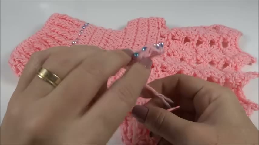 Crochet pet sweater dress
