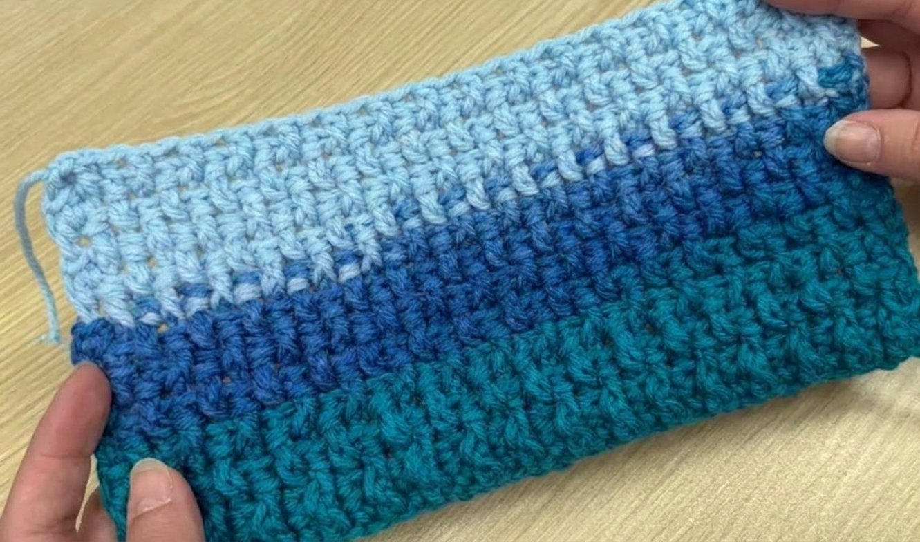 Rice Stitch Crochet Pattern: Easy Reversible Crochet Stitches for Beginners