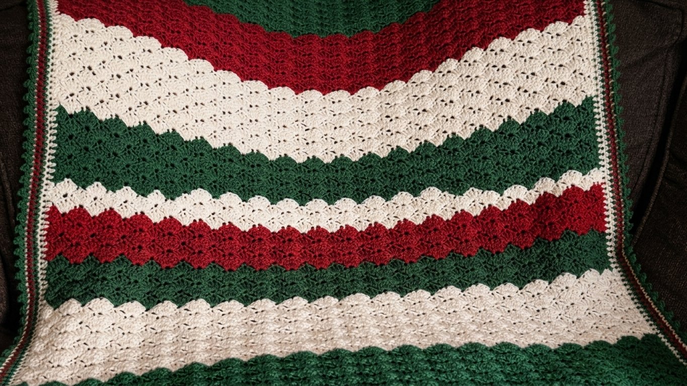 Winter Shell Baby Blanket Crochet Pattern (Free, With Picot Border)