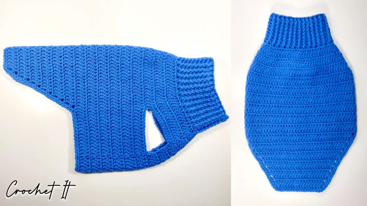 Crochet Dog Sweater Pattern (Medium) — Full Tutorial