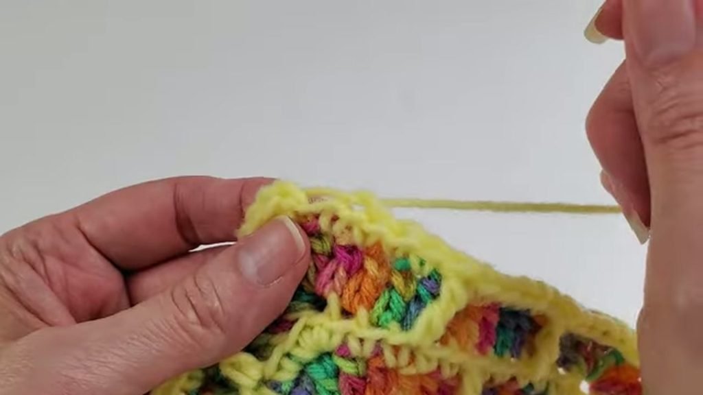 stained glass mosaic granny square finished
