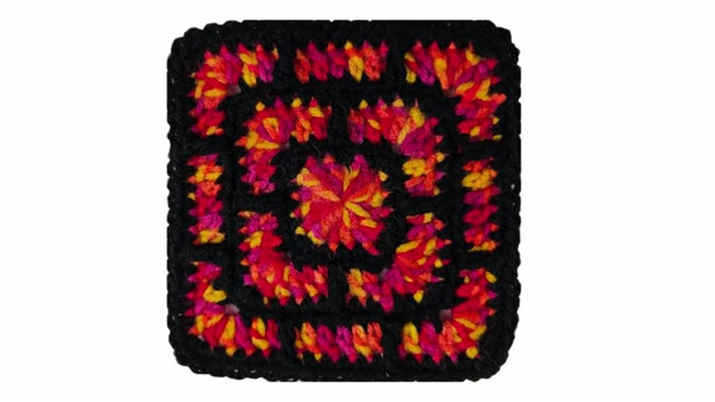 stained glass mosaic granny square